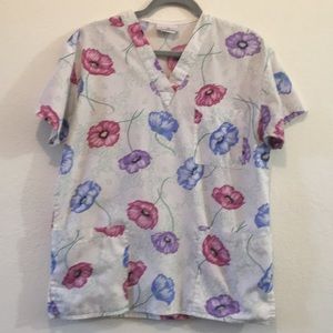 Floral Scrub Top